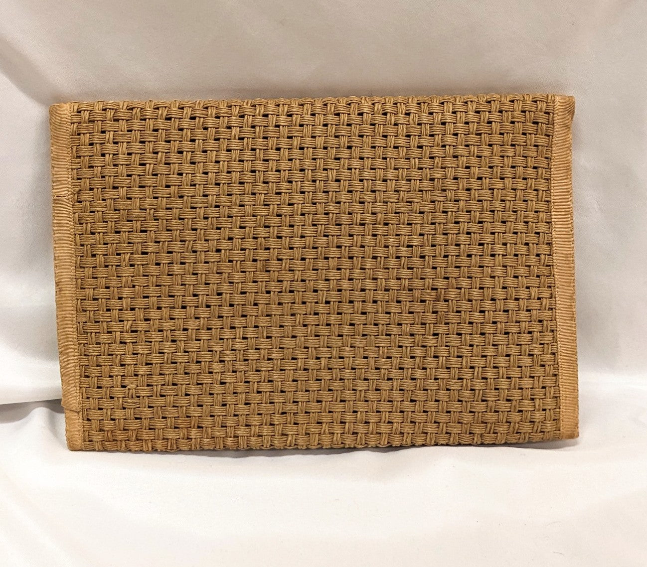 1930s Raffia Embroidered Straw Bag