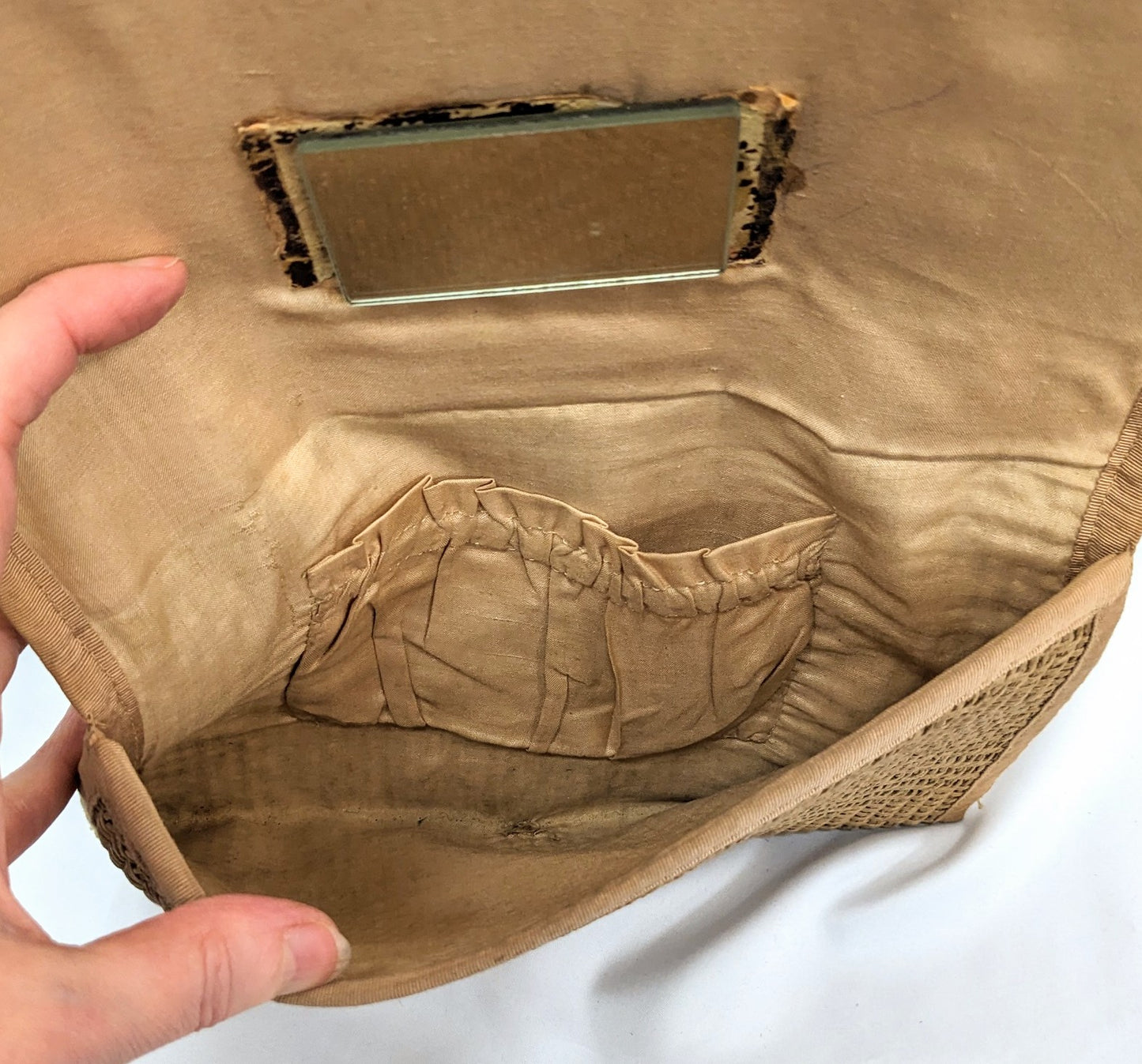 1930s Raffia Embroidered Straw Bag