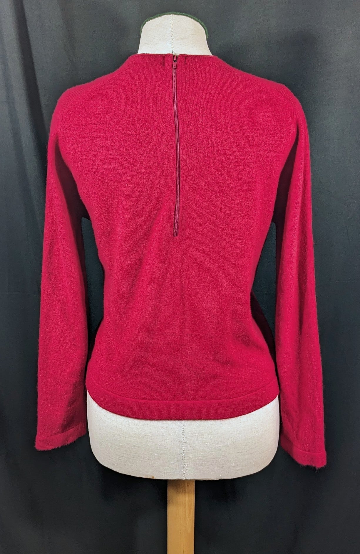 1950s Red Back Zip Sweater