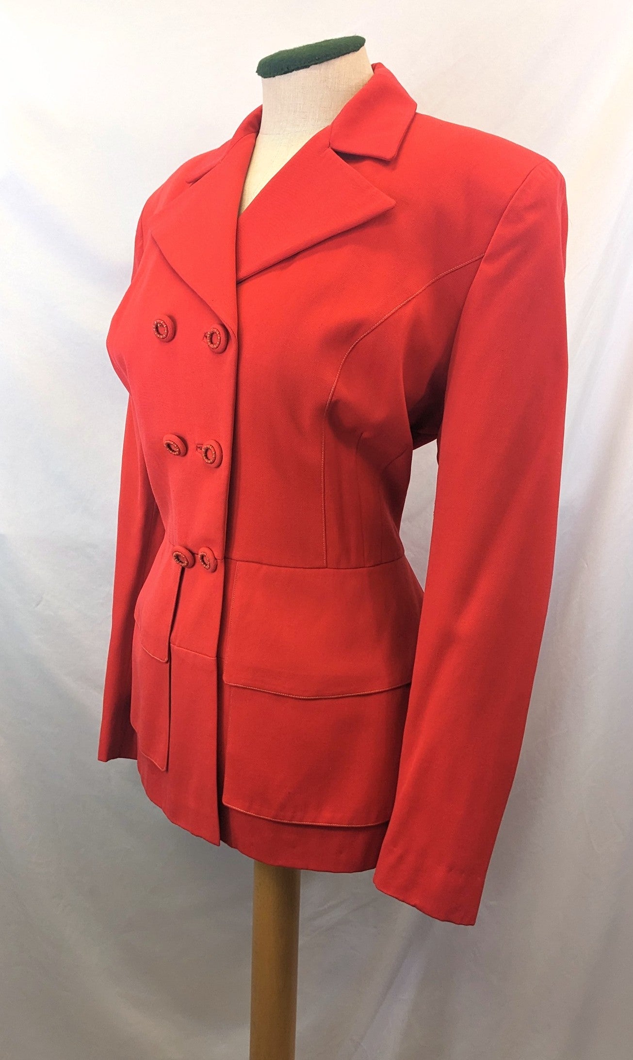 1940s Tomato Red Gab Jacket