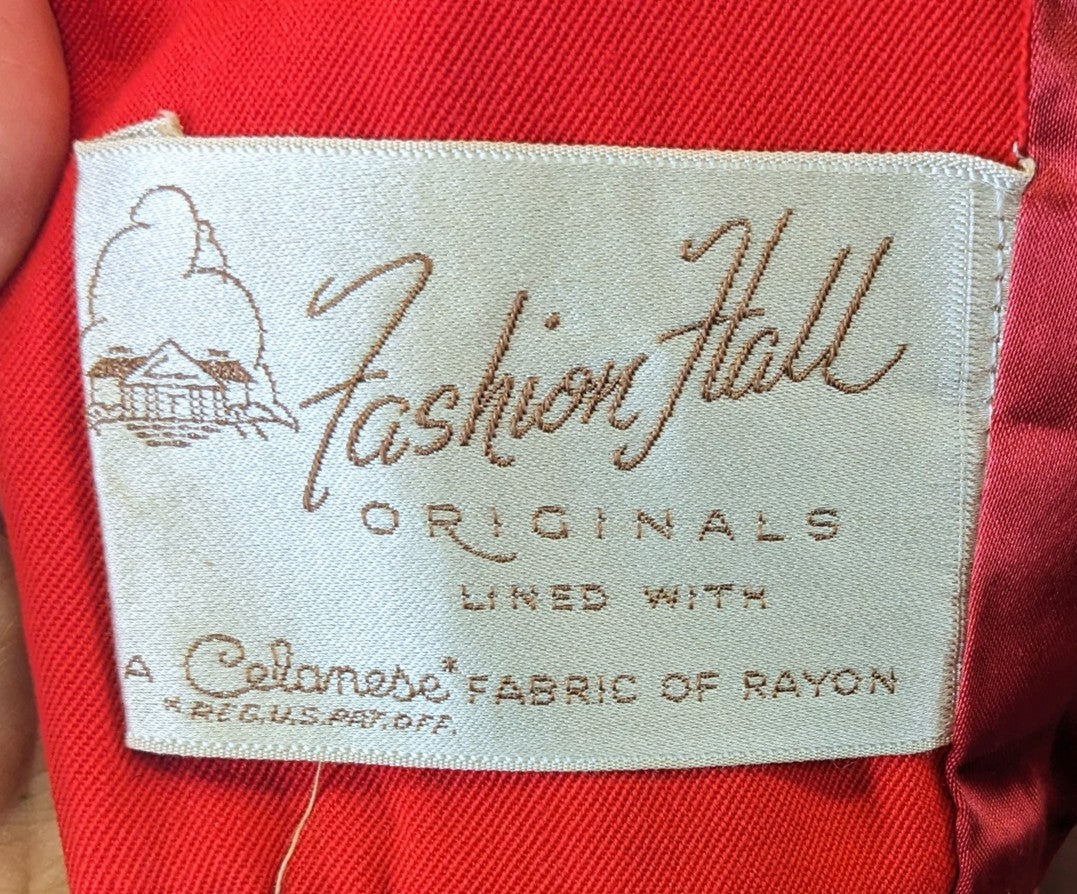 1940s Tomato Red Gab Jacket