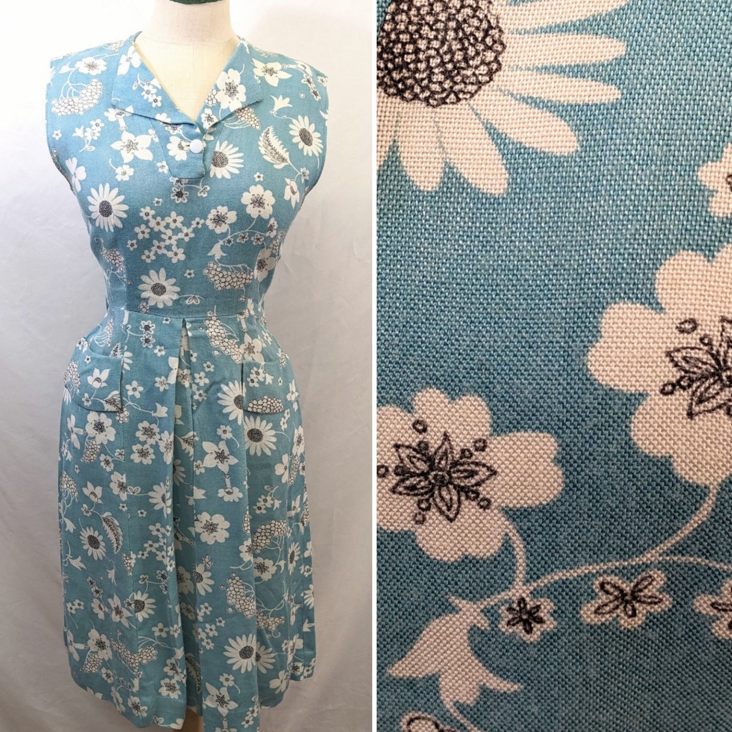 1940s Linen Sun Dress