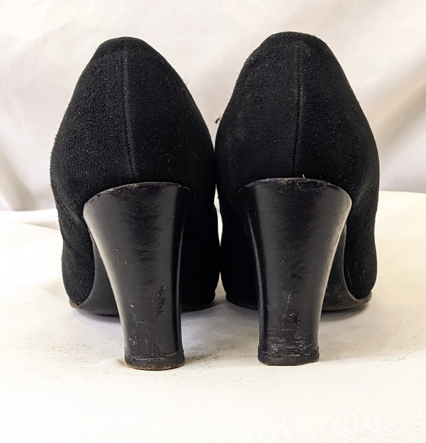 1940s Black Peep Toe Heels