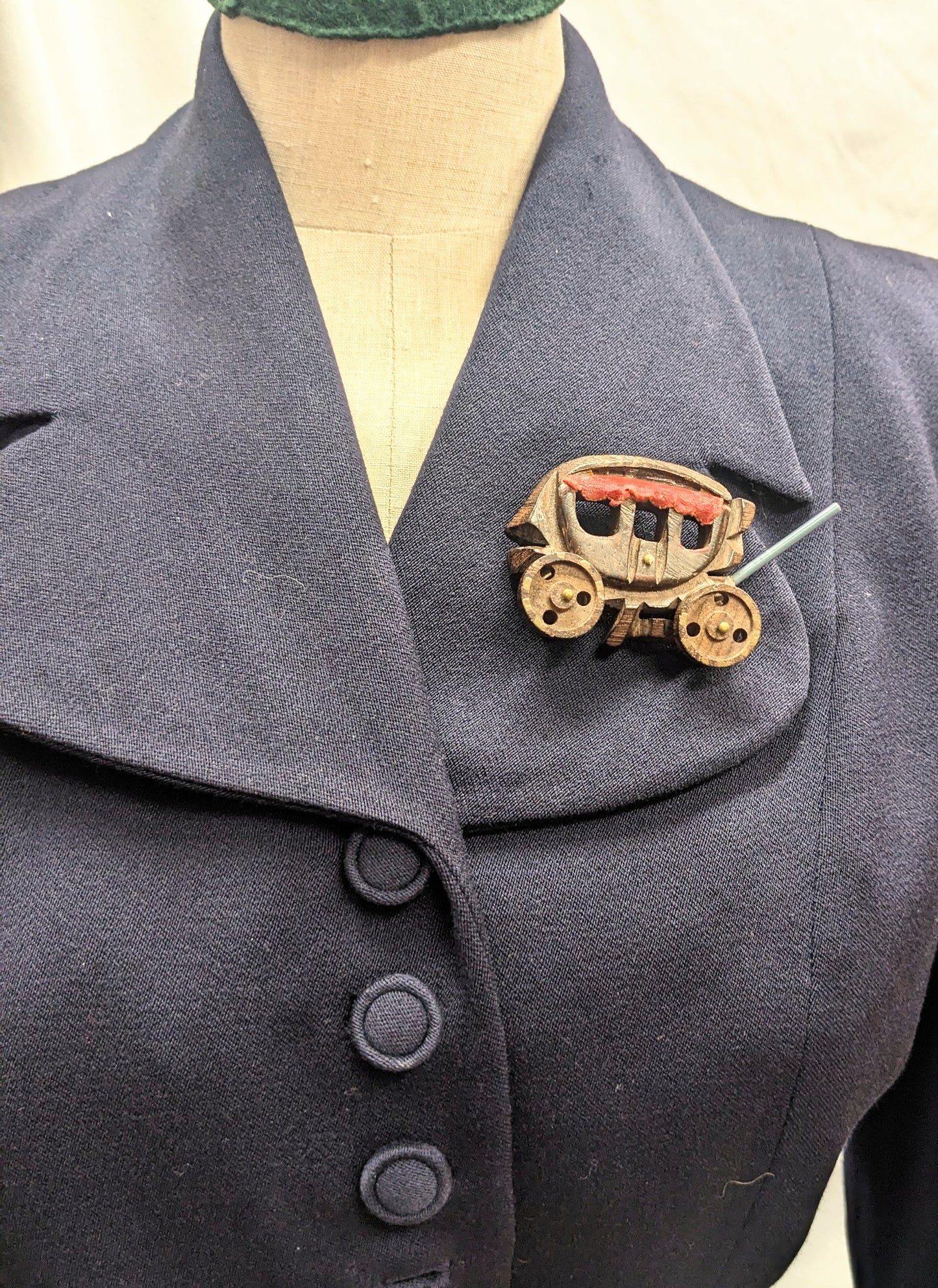 1940s Stagecoach Brooch