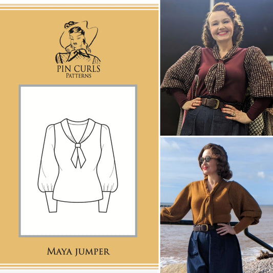 "Maya" 1930's style Jumper/Top Pattern