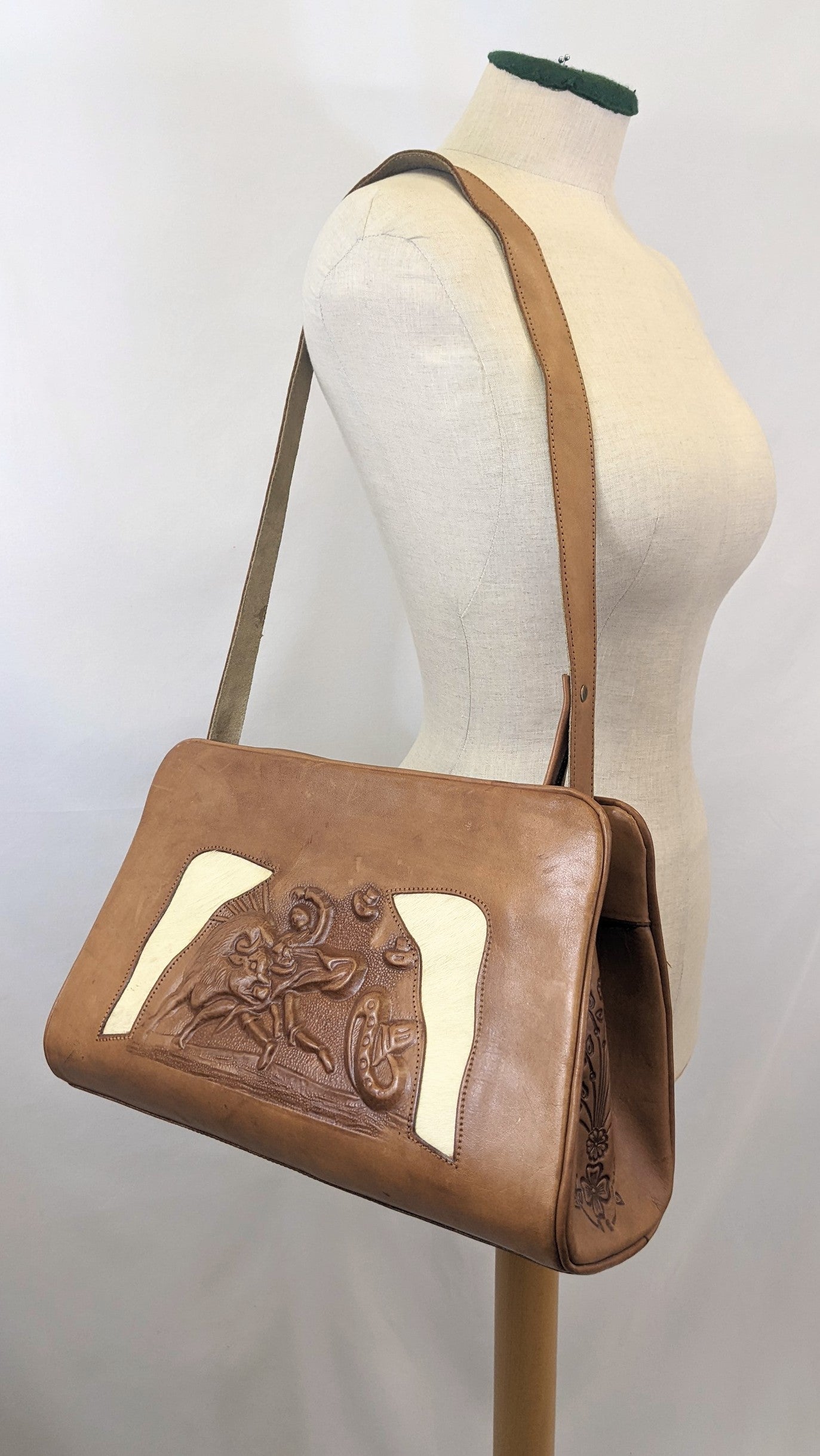 1950s Tooled Mexican Handbag