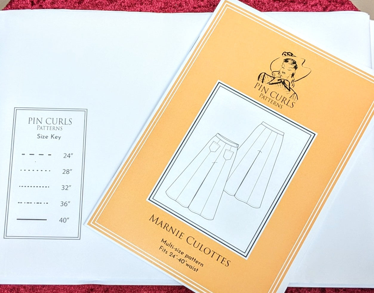 "Marnie" 1930s Inspired Culottes Pattern Printed